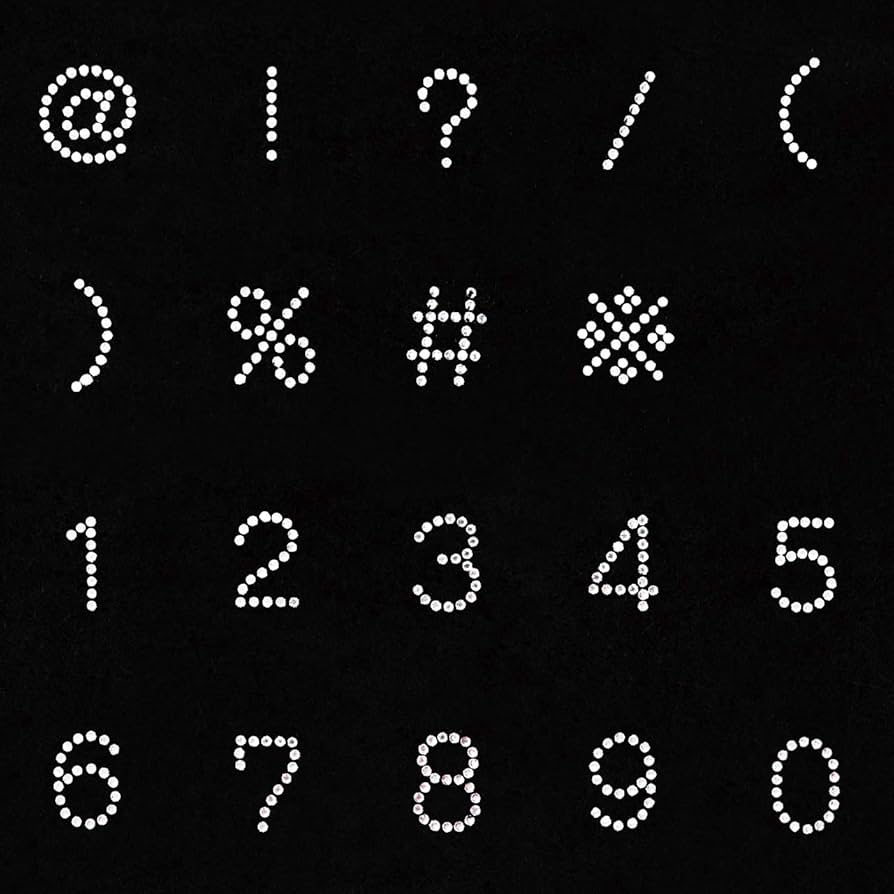 シンプルな手書きの数字と記号と値段：イラスト無料