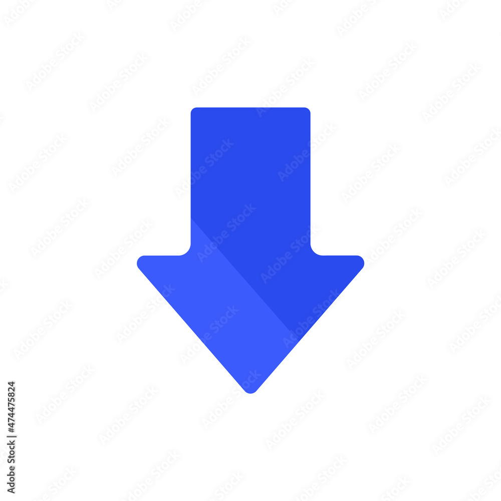 かわいい面白い青い矢印アイコン。ベクター手描きの漫画かわいい文字イラストのアイコン。白い背景。下向きの青い矢印」のベクター画像素材 ロイヤリティフリー2241746807Shutterstock