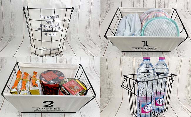 ダイソー 100均マニア絶賛！おしゃれワイヤーバスケットで収納激変ベビーカレンダ