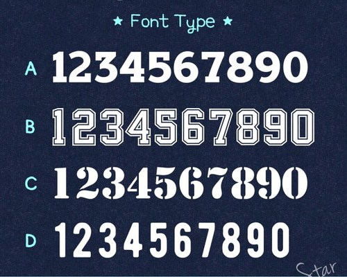 数字フォント書体一覧モトヤフォント