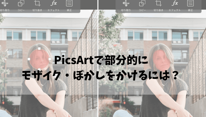 PicsArtでモザイクやぼかしを一部だけにかける方法でじままらいふ♪