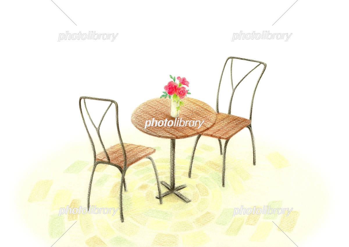 シンプルでおしゃれな 学習机 と 椅子 青のイラスト商用フリー 無料 のイラスト素材なら「イラストマンション」