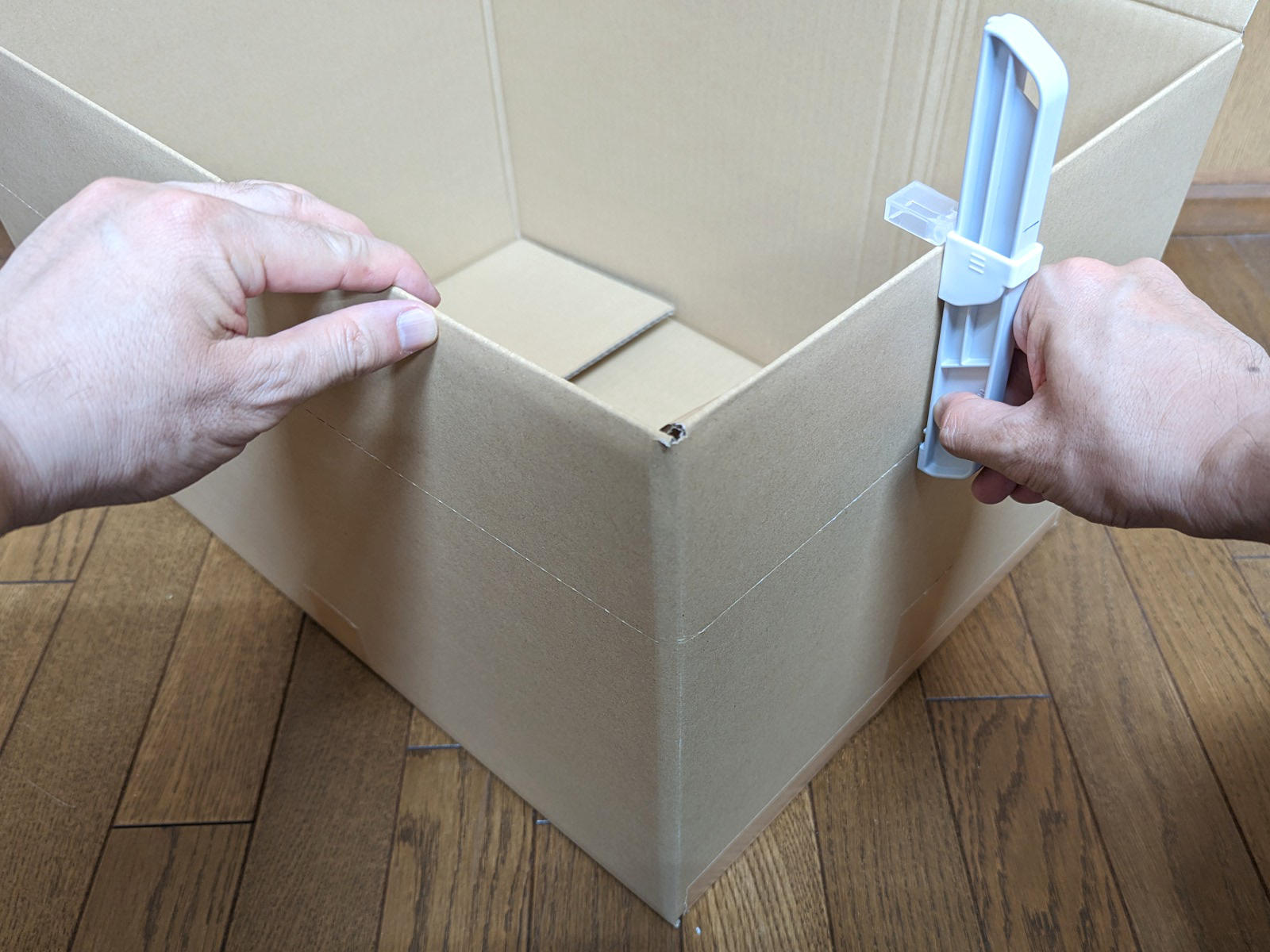 メルカリ 梱包用段ボールのサイズ 幅 を小さくする方法