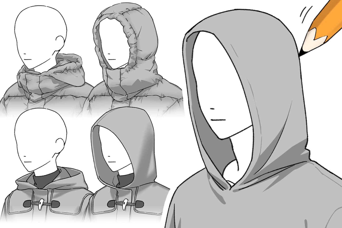 初心者も簡単！コートのイラストの描き方 - オンラインイラスト教室アタムアカデミ