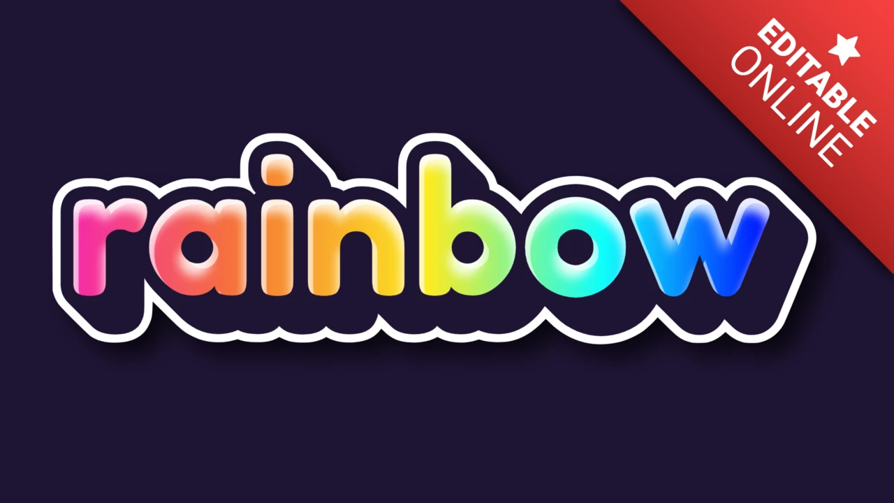 虹色グラデーションでデザインを無料で作成！Canva