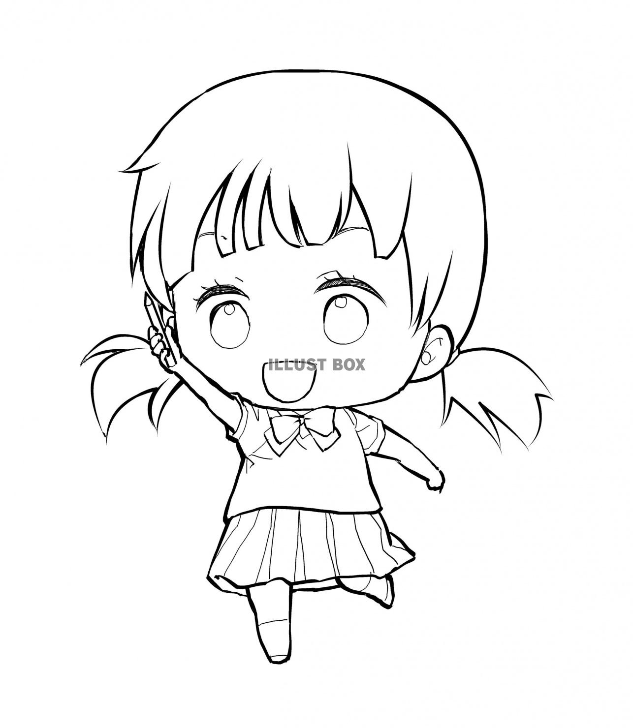 ひらめいた女性かわいいフリーアイコン・イラストの無料素材サイトフリーペンシル