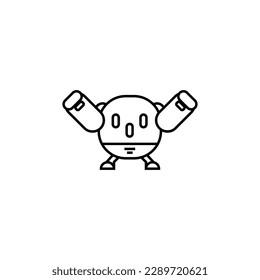 かわいいロボット アイコン シンプル モダンなアイコンPremiumベクトル素材