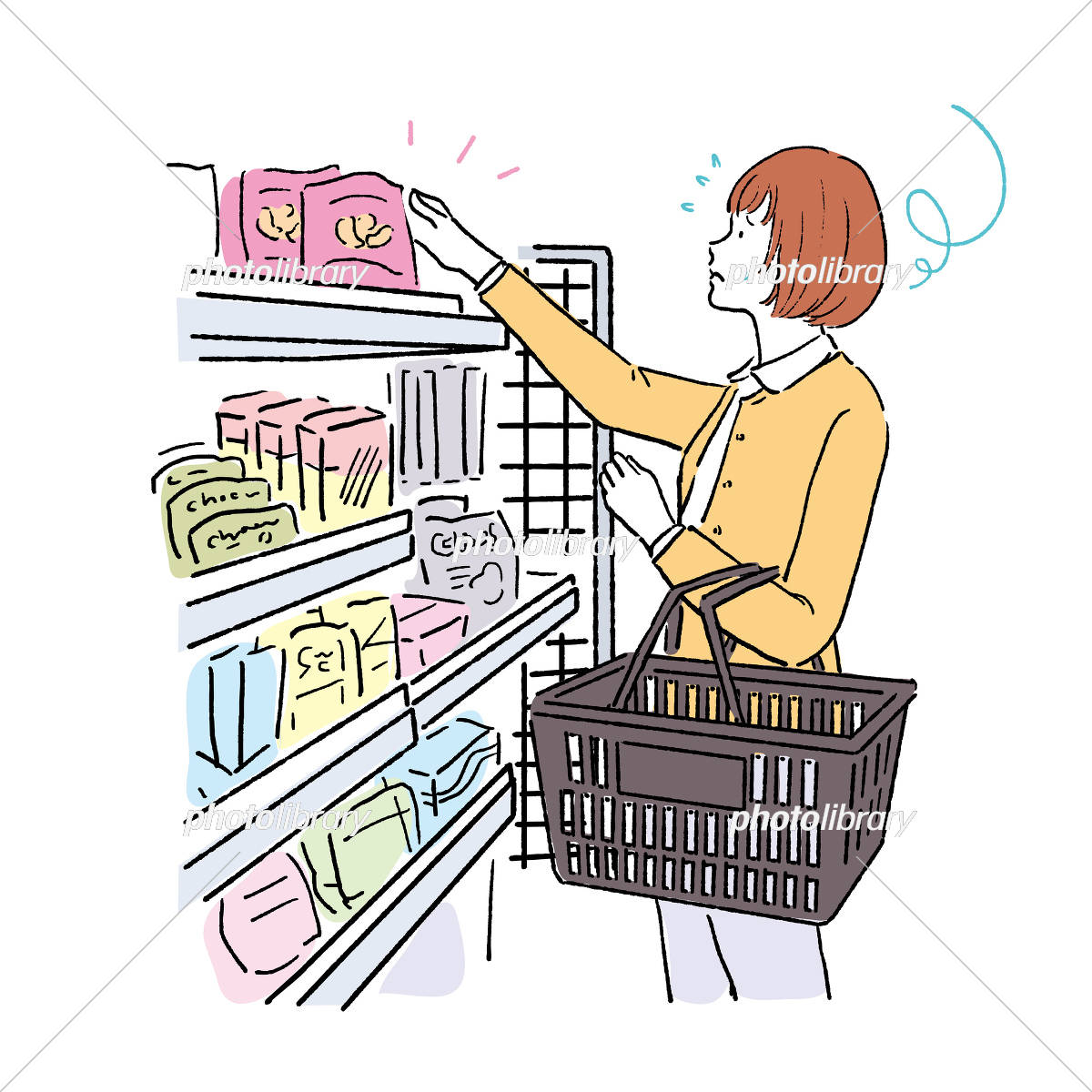 ショッピング 女性 イラスト素材4701443- フォトライブラリ