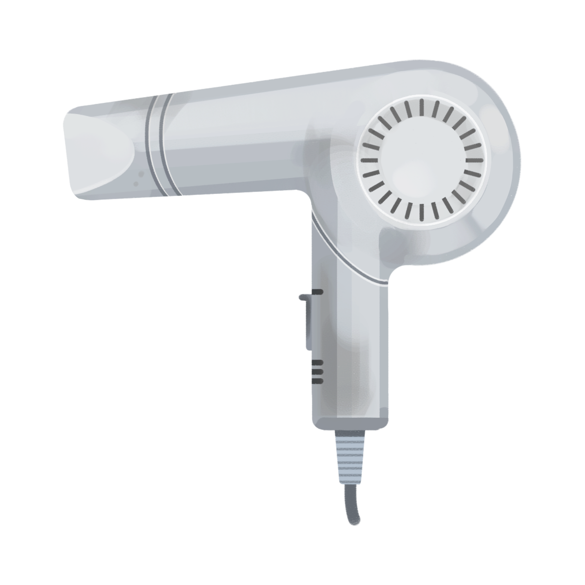 ヘアドライヤーのイラスト 折りたためるタイプ- イラストくん