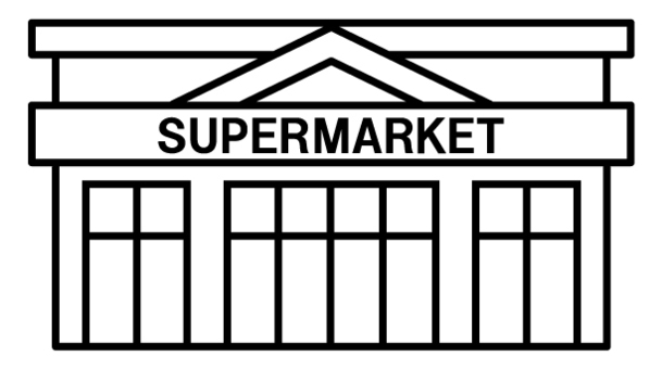 買い物かご黒グリフ Ui アイコン シルエット スーパー マーケット白 ベクター, シルエット, スーパーマーケット, 白イラスト画像、PNGフリー素材の、ロイヤリティフリ