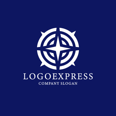 コンパスと家のロゴ：0587ロゴマークガーデンBASE店ロゴデザイン販売とブランディングの専門サイト