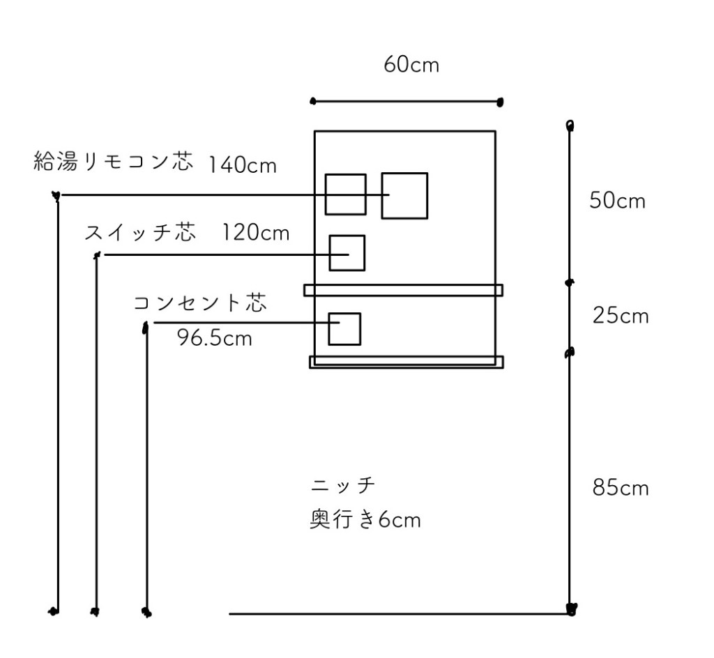 我が家のスタイリッシュなニッチ配置