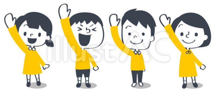 挙手している女の子 」の無料フリー素材イラスト・アイコンのフリー素材なら「フリーアイコンズ」