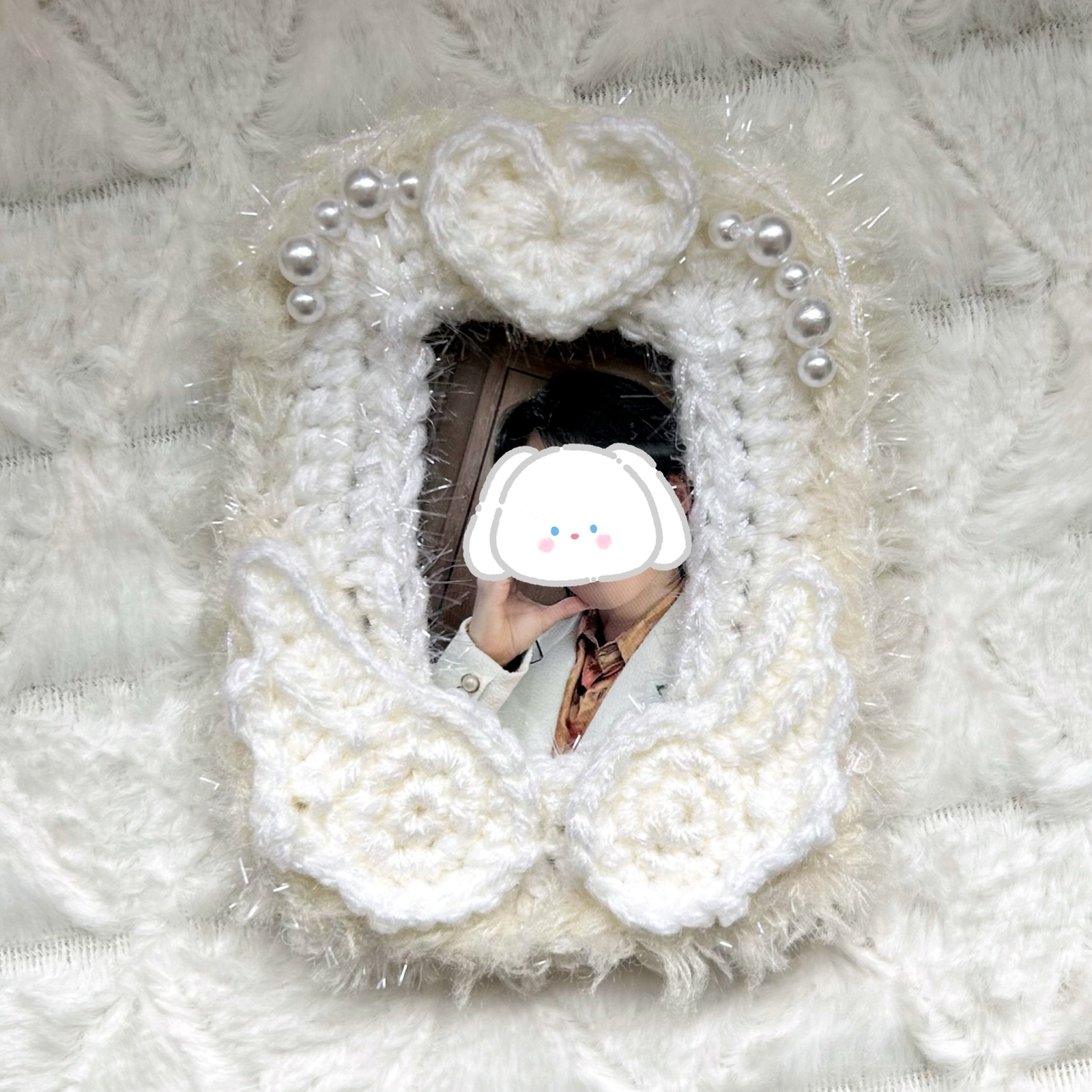 🌷お花のトレカケース🌷, キーホルダー金具付きVer.です！, ぜひ参考にどうぞ👀🫶🏻‎💗,ハンドメイドかぎ編みお花モチーフ推し活グッズトレカケースぬい活グッズハンドメイド雑貨編み物好きさんと繋がりたい推し活女子ハンドメイド販売かぎ針編みおしゃれ推し活手作り雑貨可愛い小物オシゴトメディアにじさんじ🌈🕒