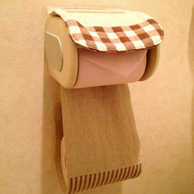 追記あり☆新作！トイレットペーパーホルダーの蓋だけカバー☆sayumi♪handmade