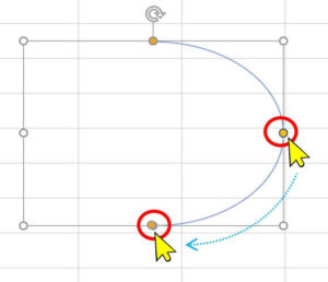 上昇カーブ」の曲線矢印_04：イラスト無料