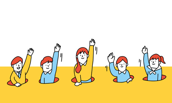 挙手のイラスト素材 - PIXTA