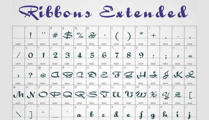 Ribbon font - Etsy 日本