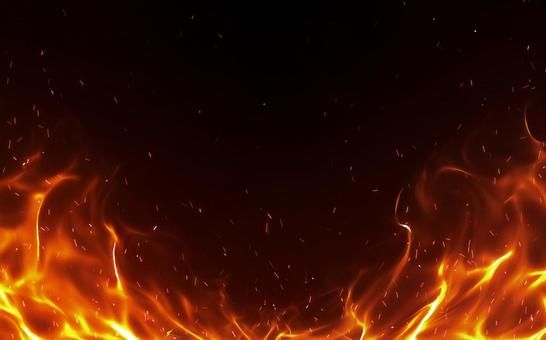 フリー素材 緑の炎の背景素材 4枚
