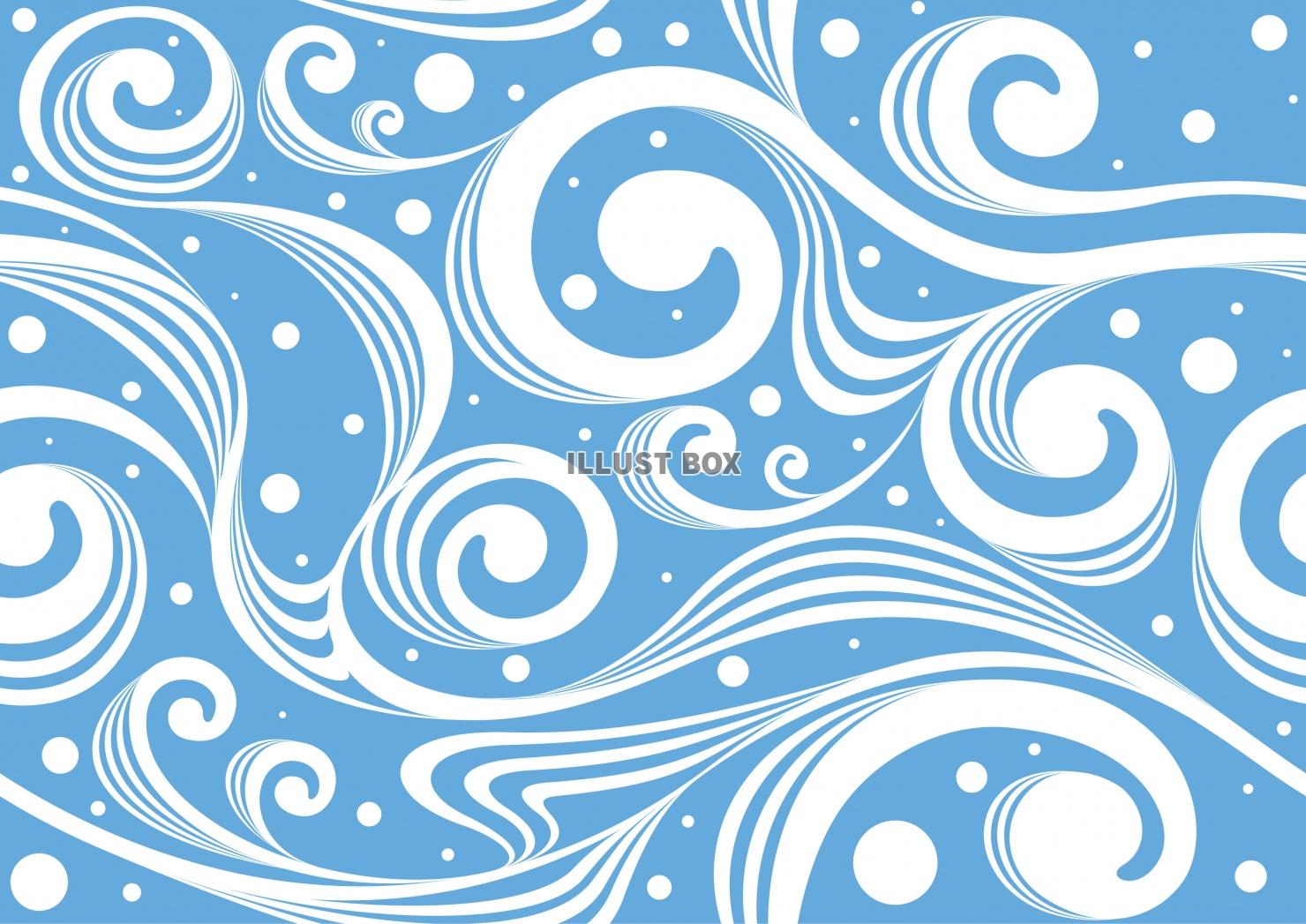 フリー素材・和柄 青海波のパターンねっこのえくり