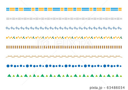 パステルカラーの釦 ボタン のライン飾り罫線イラスト無料フリーイラスト素材集 Frame illust