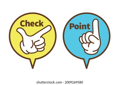 チェック 指差しアイコンのイラスト素材277086558 毎月1点無料 フリー のストックフォト イメージマート