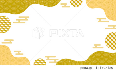 朝顔の和風暑中お見舞い背景フレーム枠無料イラスト 夏47080素材Good