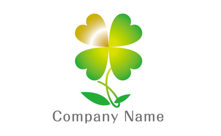 ２枚の葉っぱをロゴマーク ロゴタンク 企業・店舗ロゴ・シンボルマーク格安作成販売