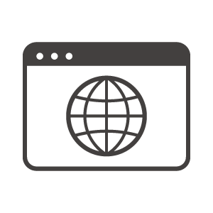 画像レイアウトのブラウザ画面のシルエット無料のAi・PNG白黒シルエットイラスト