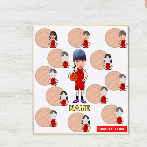 寄せ書き 色紙 デザインバスケ部TikTok