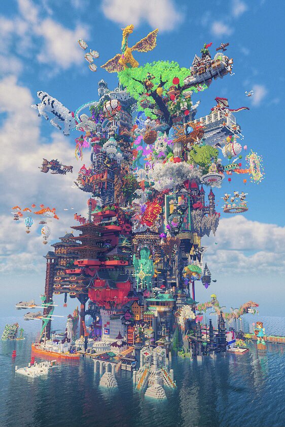 マイクラ 世界の天才がサバイバルで作った壮大すぎる建築１６選 まいくら・マインクラフト