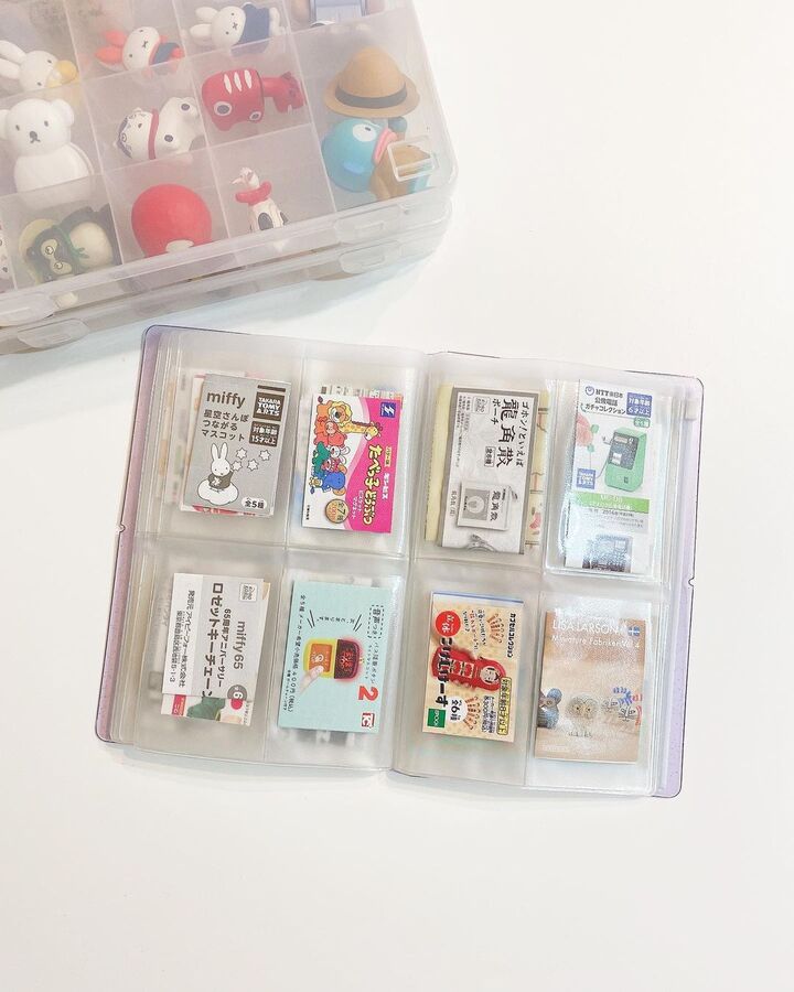 ダイソー ポケット付キーホルダーが収納＆推し活に便利！ミニチュア・ガチャ・缶バッジが持ち運べる！ : usagi works Powered byライブドアブログ