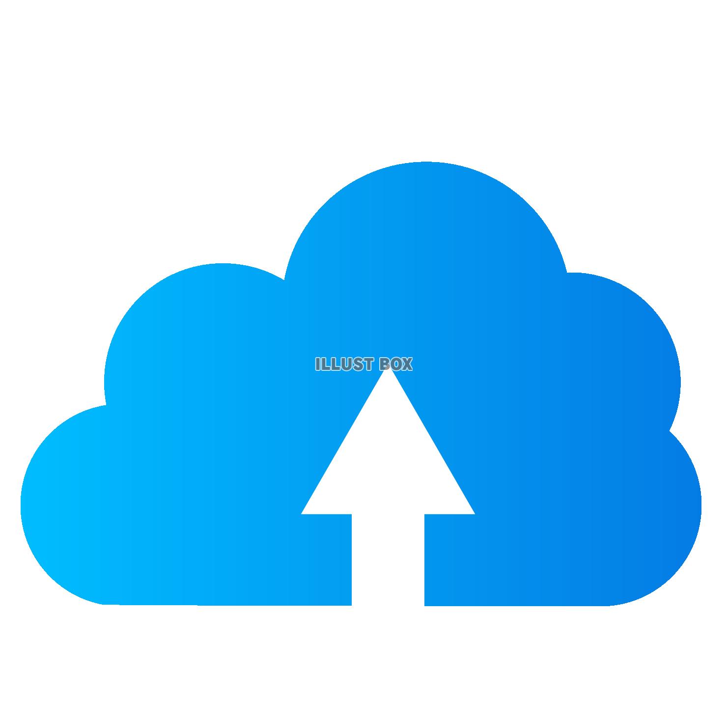 クラウドWiFiマークイラストのフリー素材イラストイメージ