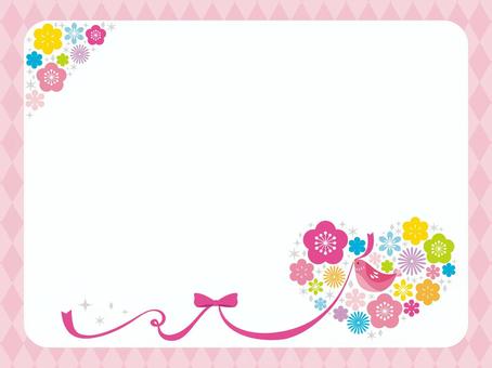 父の日メッセージカードデザイン_バラとラインフレーム無料テンプレート80974素材Good