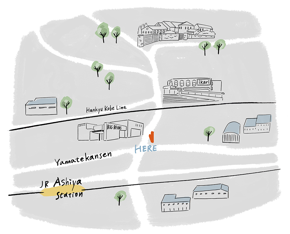 シンプル配色のアクセスマップデザイン制作例 M14イラスト工房
