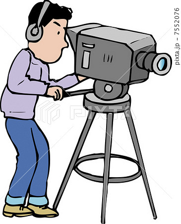 映像カメラマンテレビ局映画ドラマ - ビジネスクリップアートフリー素材