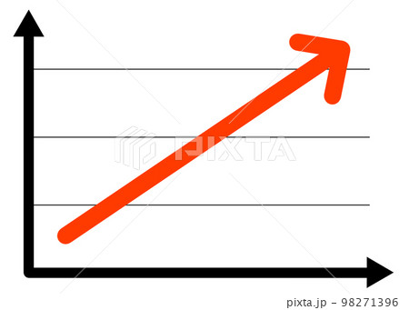 矢印 右肩上がりイラスト無料イラスト・フリー素材なら「イラストAC」