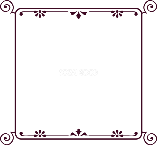 花のフレーム枠素材イラストレーター素材 AI・EPS・商用可能