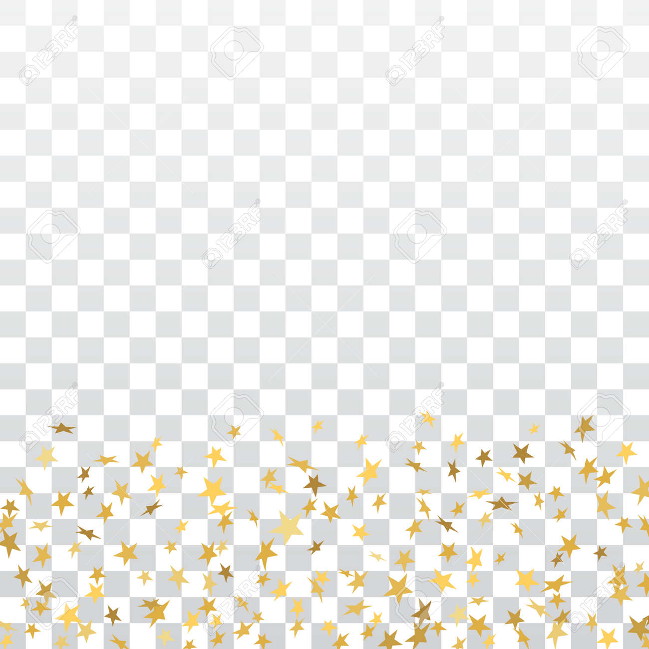 バナー、ポスター、ポストカード用のキラキラ効果のあるゴールデンフレームテンプレート。テキスト用のスペースがあるゴールドの正方形のフレーム。透明な背景に分離Premiumベクトル素材