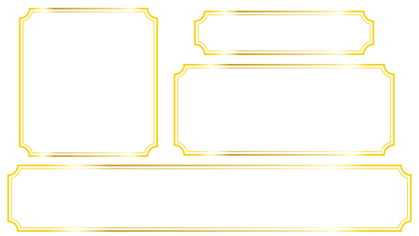 ポップなテロップフレームセット：イラスト無料