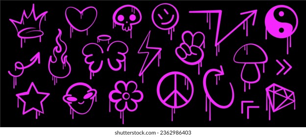 絵文字スマイルストリートアートのイラスト素材・ベクター Image 202798484