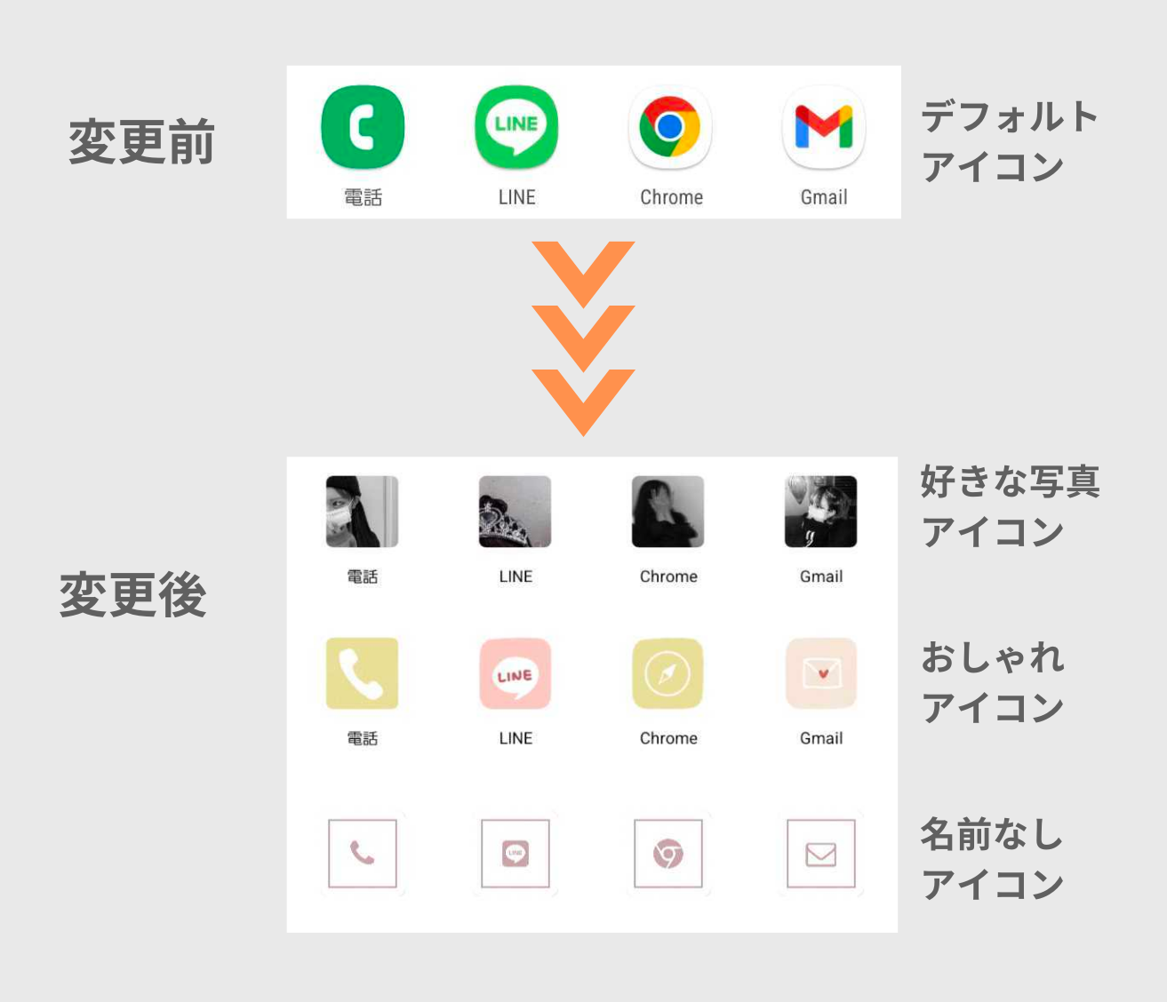 無料 iPhoneのホーム画面カスタマイズ用アイコン32色を配布中