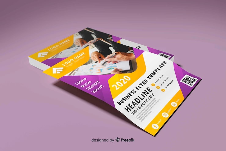 フライヤーモックアップデザインPremium PSD