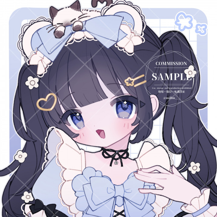 女の子のオリジナルアイコン、イラストお描きします 色素薄めな女の子が得意です！ペア画アイコンをお探しの方にも♪ココナラ