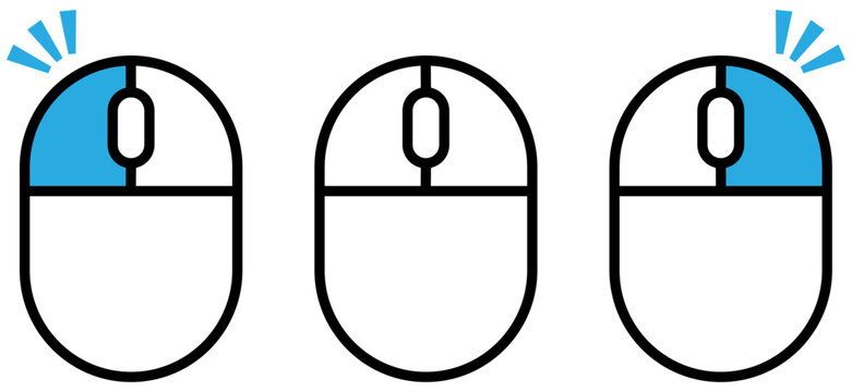 いろいろなマウスのクリックのイラストかわいいフリー素材集 いらすとや