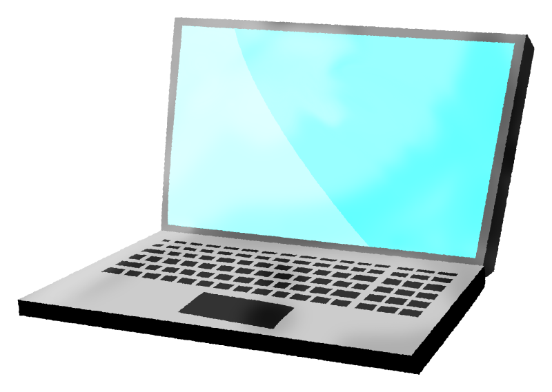 パソコンと主婦のイラスト無料のフリー素材 イラストエイト