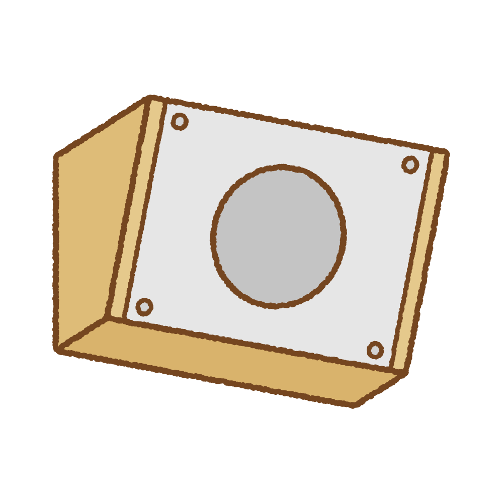 スピーカーのイラストフリー張り紙素材 はりがみや