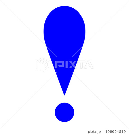 ビックリマークちびそざい＊白黒おたよりイラスト