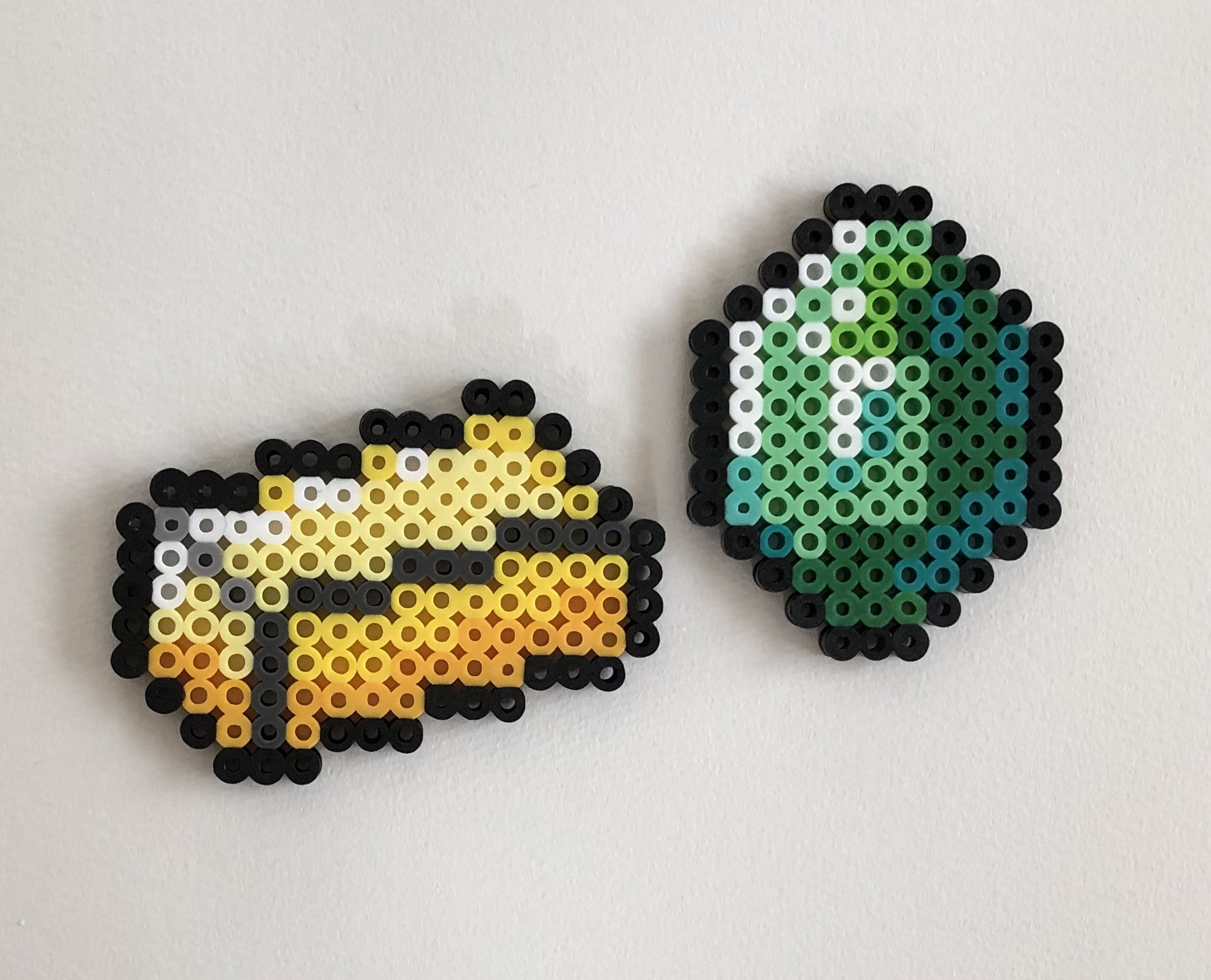 アイロンビーズ図案 カラフルピーチ ノア - MI-YU☆のアイロンビーズアトリエ～perlerbeads design～