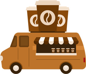 シンプルなキッチンカーイラスト